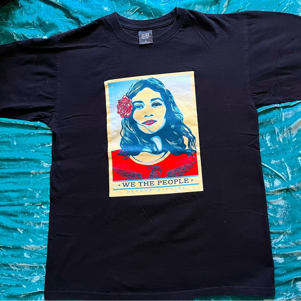 OBEY AWARENESS Shepard Fairey Art WE THE PEOPLE PROPAGANDA TSHIRT